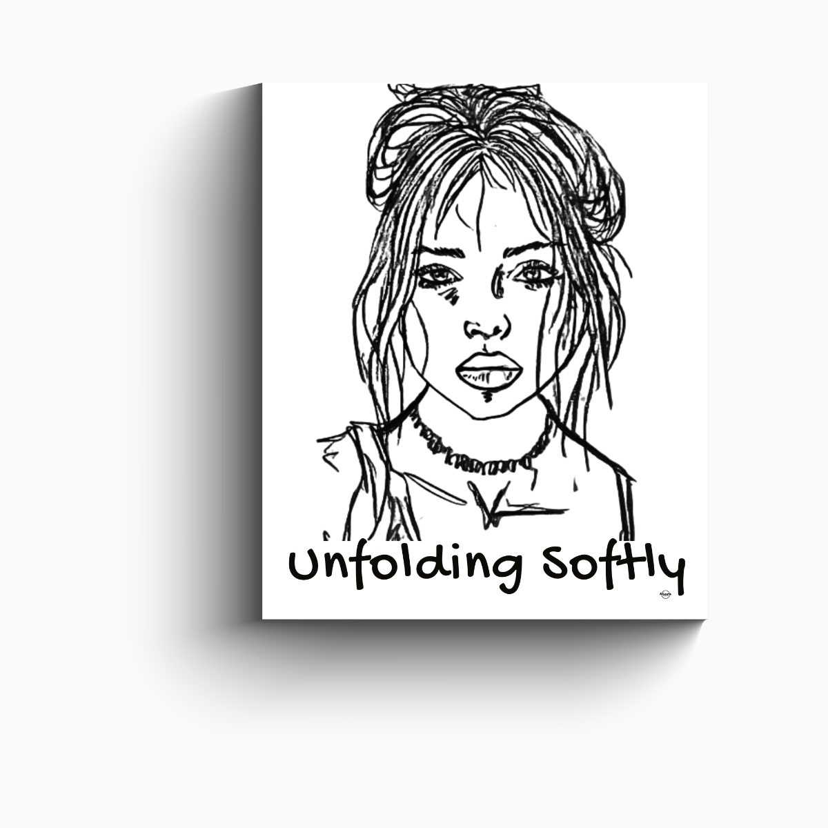 Minimalist wall art print — Unfolding Softly at my own pace (Mibosma)