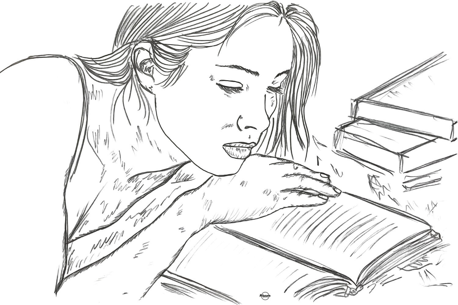 woman sitting alone peacefully while others move around, symbolizing feeling enough without being everywhere and choosing inner calm