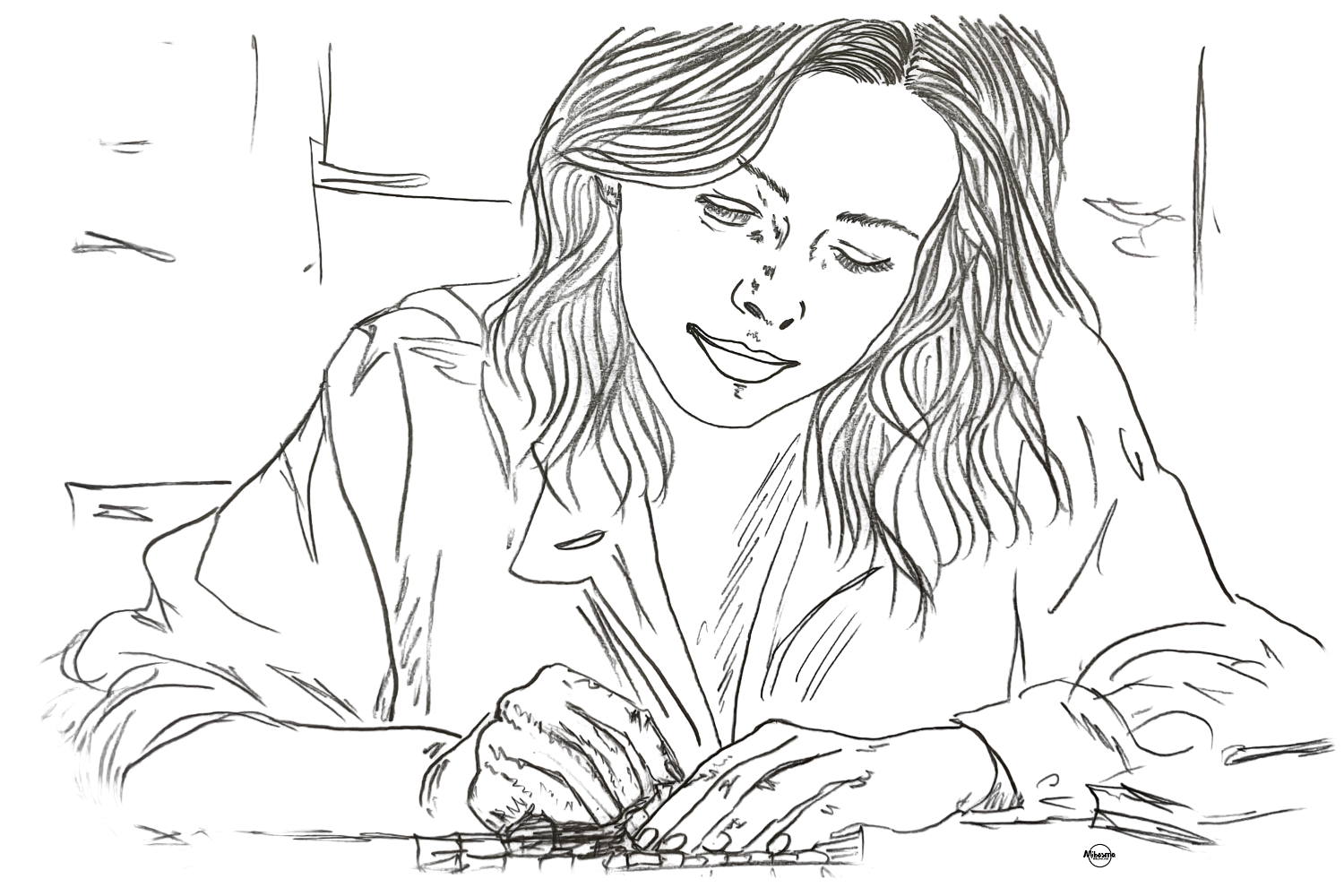 woman observing trees in silence learning natural growth without pressure soft peaceful nature scene