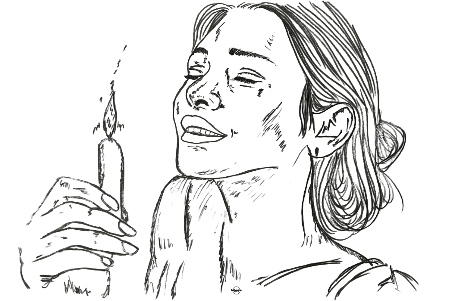 woman holding a candle representing inner calm, natural rhythm, and emotional balance