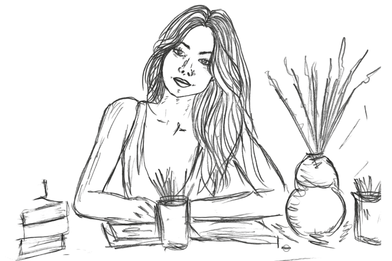 woman peacefully enjoying a quiet moment with coffee, representing emotional calm and unexpected happiness during an ordinary day