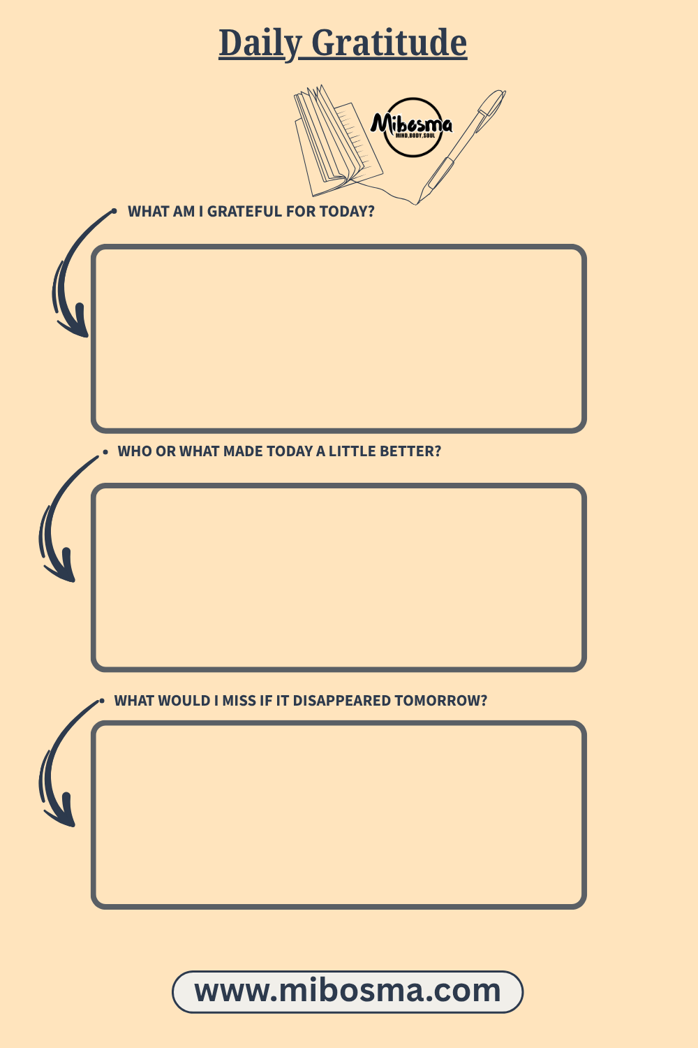 Daily Gratitude worksheet by Mibosma