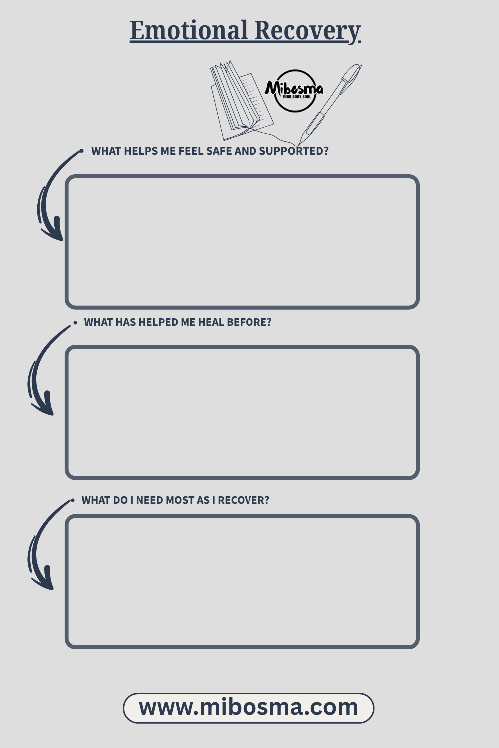 Emotional Recovery worksheet by Mibosma