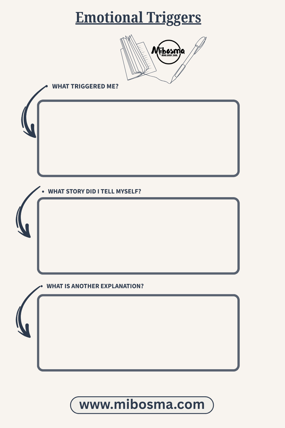Emotional Triggers worksheet by Mibosma