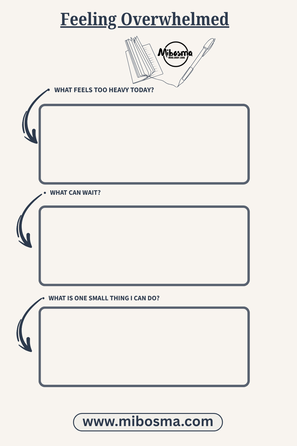 Feeling Overwhelmed worksheet by Mibosma
