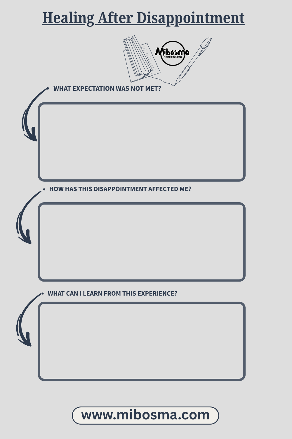 Healing After Disappointment worksheet by Mibosma
