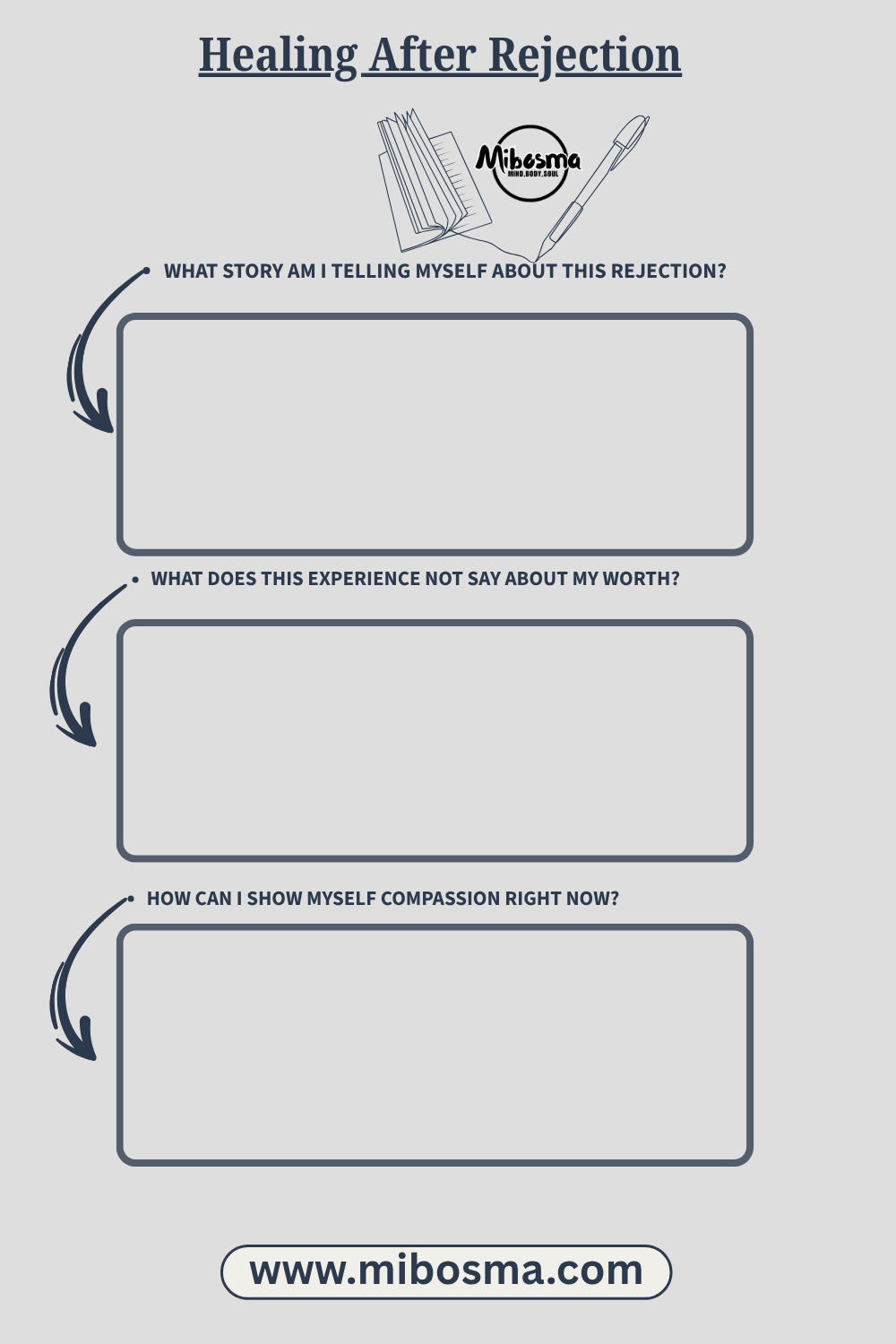 Healing After Rejection worksheet by Mibosma
