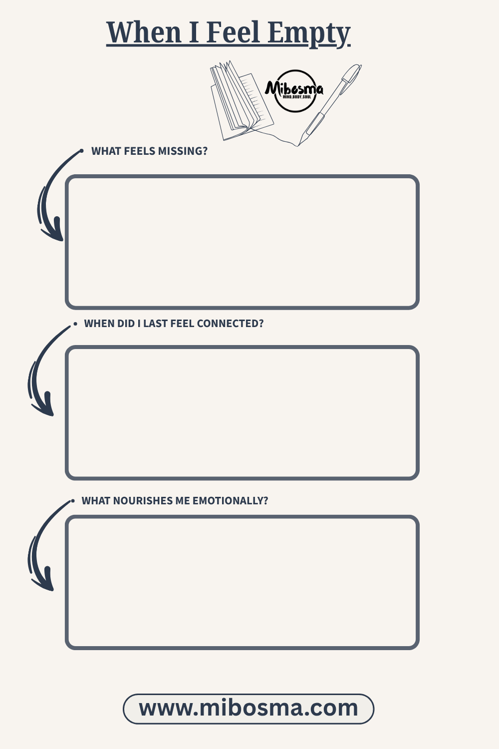 When I Feel Empty worksheet by Mibosma