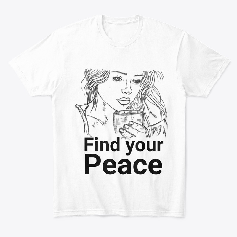 Find Your Peace minimalist line art T-shirt