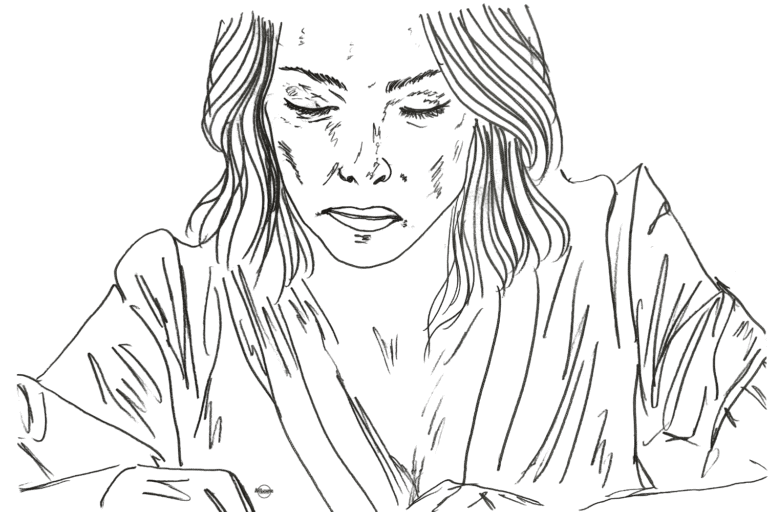 Person looking quiet and distant, illustrating how we may take changes in someone's behavior personally without knowing what they are experiencing.