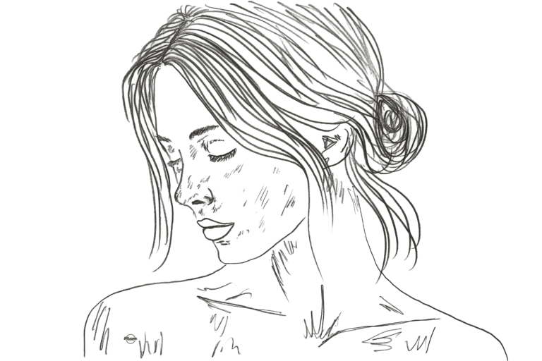 Woman quietly looking downward in reflection, illustrating how needing personal space can be a form of emotional rest rather than rejection.